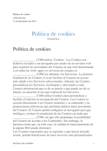 politica de cookies genérica