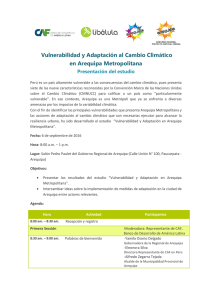 Vulnerabilidad y Adaptación al Cambio Climático en Arequipa