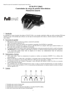 FUM-PVC1206/L Controlador de carga de paneles