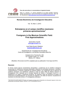 Extranjeros en el campo científico mexicano