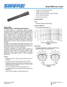Shure SM94 Microphone User Guide
