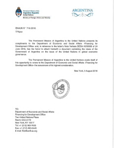 Page 1 Permanent Mission of the ARG ENTINA Argentine Republic