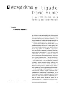 El escepticismo mitigado David Hume