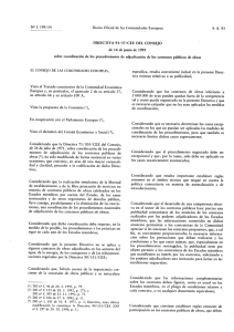 Directiva 93/37/CEE del Consejo, de 14 de junio de 1993, sobre