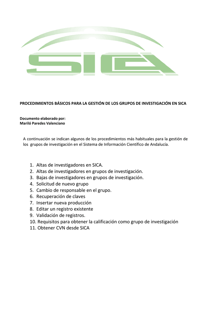 Procedimientos Habituales Sica V3