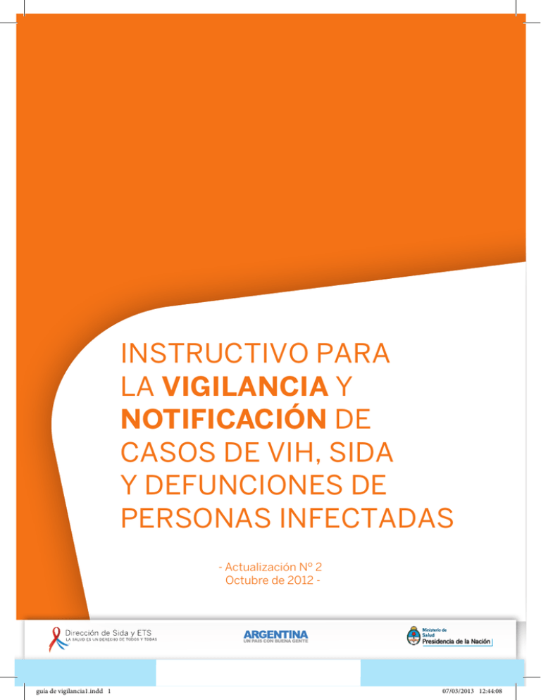 Instructivo Para La Vigilancia Y Notificación De Casos De Vih Sida 0485