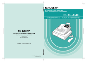 XE-A505 Operation Manual - Free Cash Register Help