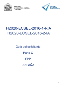 Programa ECSEL 2016. Guía del solicitante Parte C