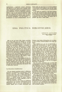 una politica bibliotecaria - Ministerio de Educación, Cultura y Deporte