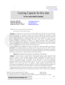 Carrying Capacity for dive sites - Eco