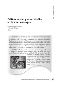Políticas sociales y desarrollo: Una exploración sociológica
