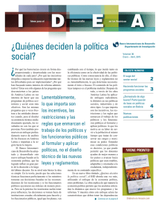 ¿Quiénes deciden la política social?