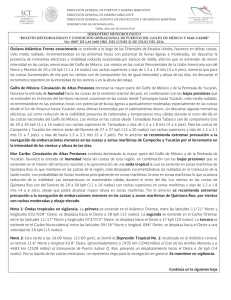 Océano Atlántico: Frente estacionario se extiende a lo largo de las