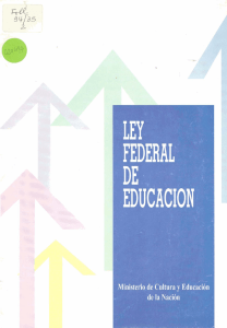 Ley Federal de Educación  - Repositorio Institucional del