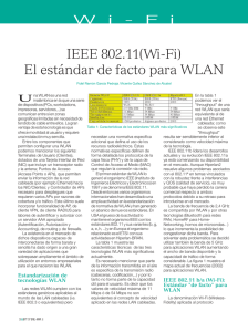 IEEE 802.11(Wi-Fi) El estándar de facto para WLAN