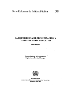 la experiencia de privatización y - Repositorio CEPAL