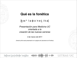 presentación sobre Fonética y Fonoaudiología