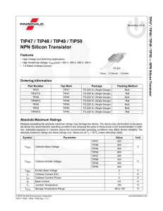 TIP50 Datasheet - Mouser Electronics