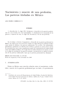 Nacimiento y muerte d€ una profesión. Las parteras tituiadas €n