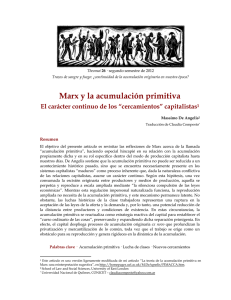 Marx y la acumulación primitiva - Revista Theomai