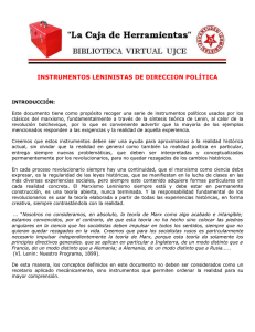 INSTRUMENTOS LENINISTAS DE DIRECCION POLÍTICA