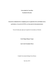 Universidad de Costa Rica Facultad de Derecho Estructuras