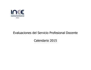 Evaluaciones del Servicio Profesional Docente Calendario 2015