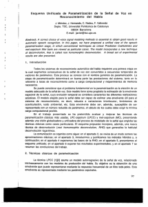 Esquema Unificado de Parametrización de la Señal de Voz en