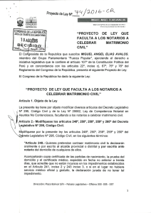 Ley que faculta a los notarios a celebrar matrimonio civil