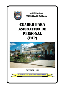 CUADRO PARA ASIGNACION DE PERSONAL (CAP)
