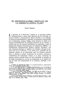 el neosindicalismo cristiano en laamerica latina: clasc