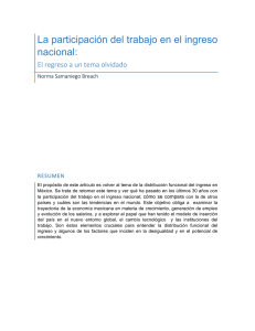 La participación del trabajo en el ingreso nacional