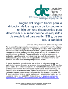 Reglas del Seguro Social para la atribución de los ingresos de los