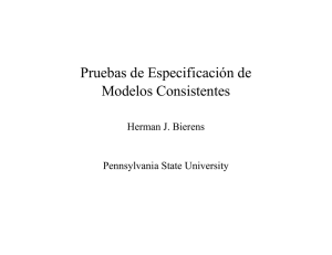 Pruebas de Especificación de Modelos