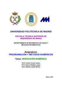 Derivación Numérica - OCW UPM - Universidad Politécnica de Madrid