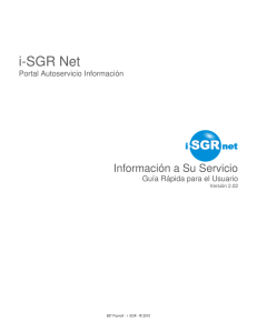 i-SGR Net Portal de Autoservicio