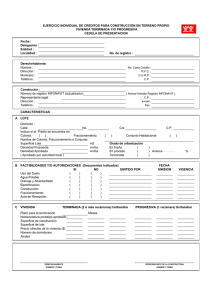 ejercicio individual de creditos para construccion en terreno propio