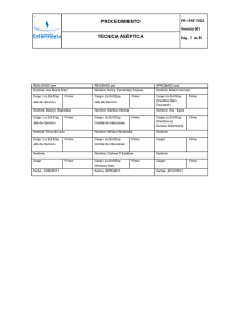 procedimiento técnica aséptica