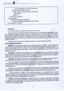 Sentencia de fecha 27 de octubre de 2014 dictada por la Sala de lo