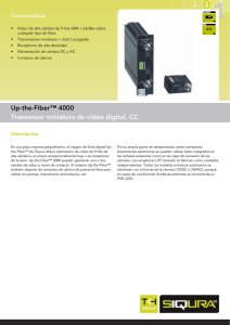 Up-the-Fiber™ 4000 Transmisor miniatura de vídeo digital