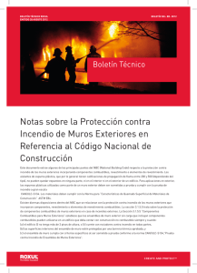 Notas sobre la Protección contra Incendio de Muros Exteriores en