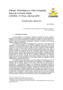 Diálogo Interreligioso y Vida Consagrada: Retos de la Nostra Aetate