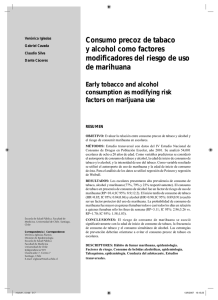 Consumo precoz de tabaco y alcohol como factores modificadores