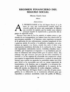 r&eacute;gimen financiero del seguro social