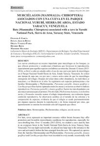 murciélagos (mammalia: chiroptera) asociados