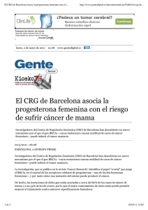 El CRG de Barcelona asocia la progesterona femenina con el