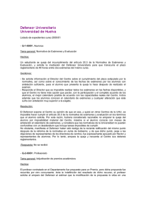 Informe sobre el Curso Académico 2000/01.