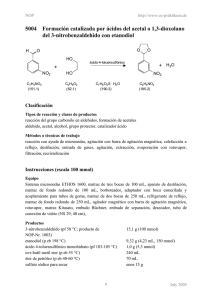 5004 Formación catalizada por ácidos del acetal o 1,3