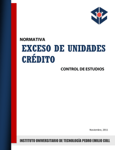 Normativa de Exceso de Unidades de Crédito.