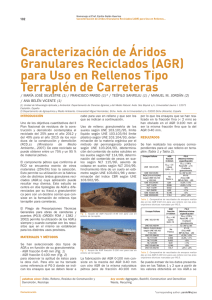 Caracterización de Áridos Granulares Reciclados (AGR) para Uso
